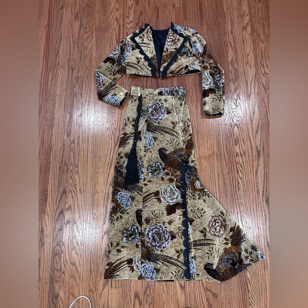 Elegant Floral Two-Piece Dress